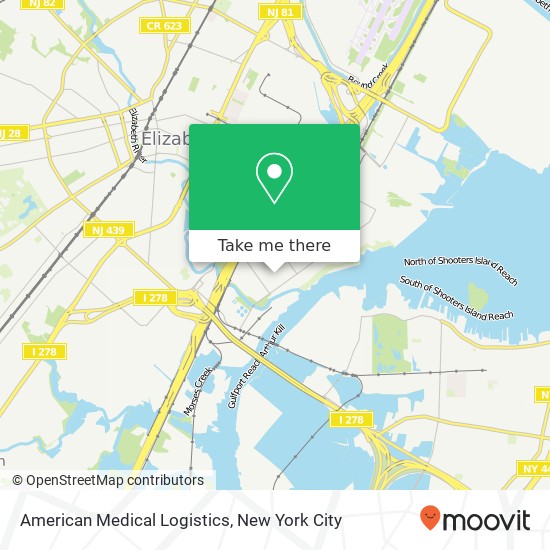 Mapa de American Medical Logistics