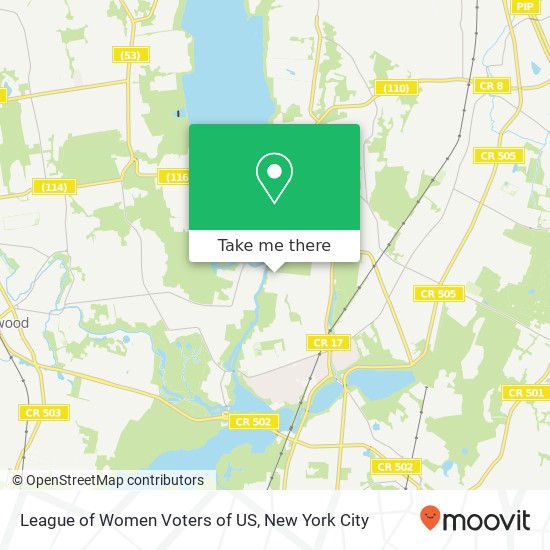 League of Women Voters of US map