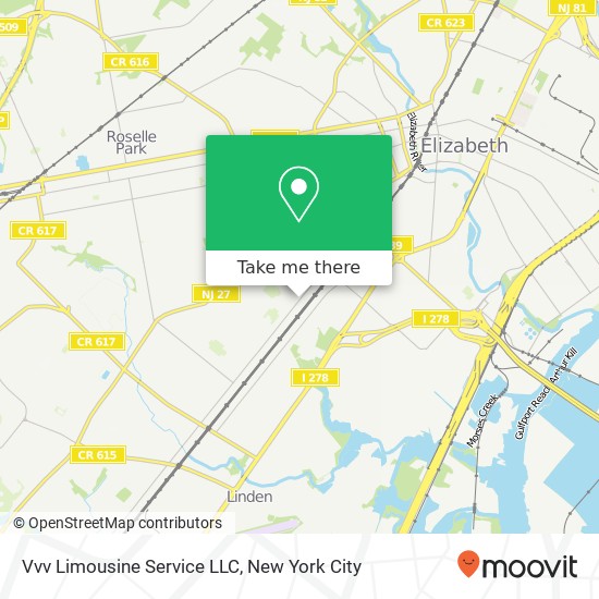 Mapa de Vvv Limousine Service LLC