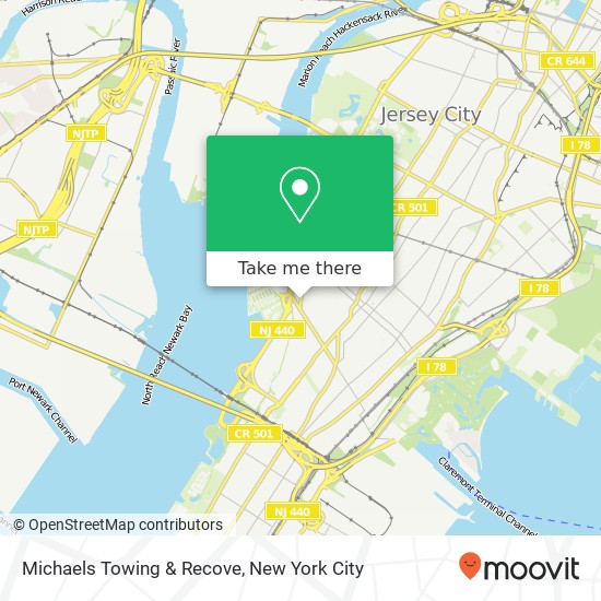 Michaels Towing & Recove map