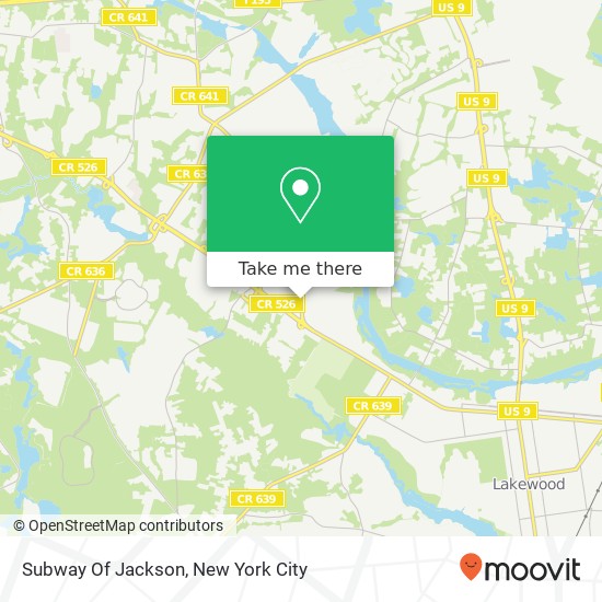 Subway Of Jackson map