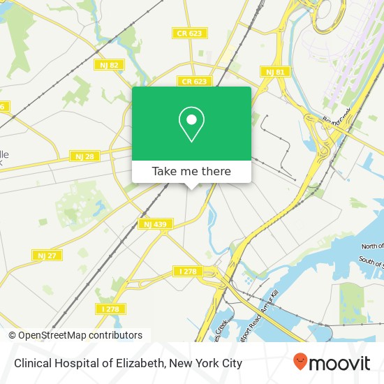 Clinical Hospital of Elizabeth map