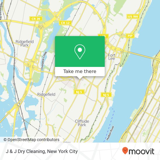 J & J Dry Cleaning map