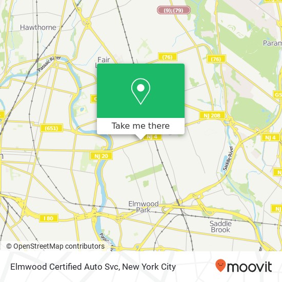 Elmwood Certified Auto Svc map