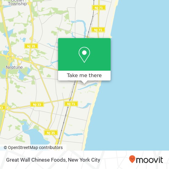 Great Wall Chinese Foods map