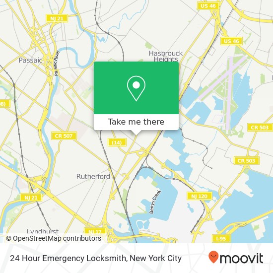 Mapa de 24 Hour Emergency Locksmith