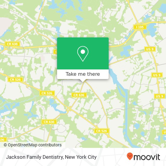 Mapa de Jackson Family Dentistry