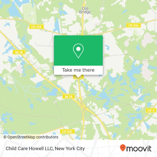 Child Care Howell LLC map