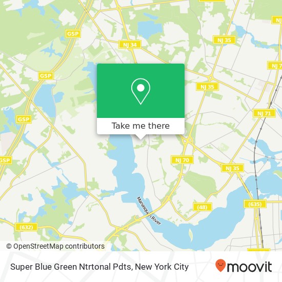 Mapa de Super Blue Green Ntrtonal Pdts