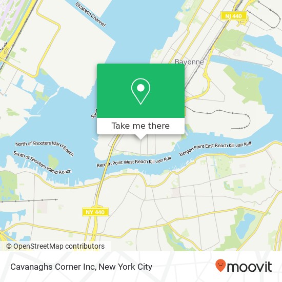 Cavanaghs Corner Inc map