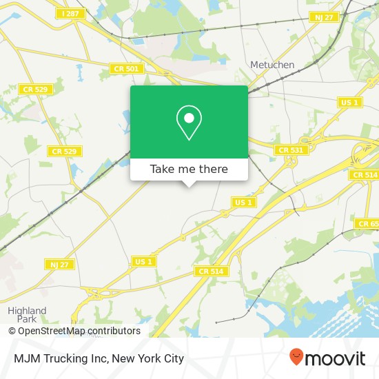 Mapa de MJM Trucking Inc