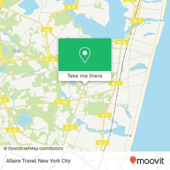 Allaire Travel map