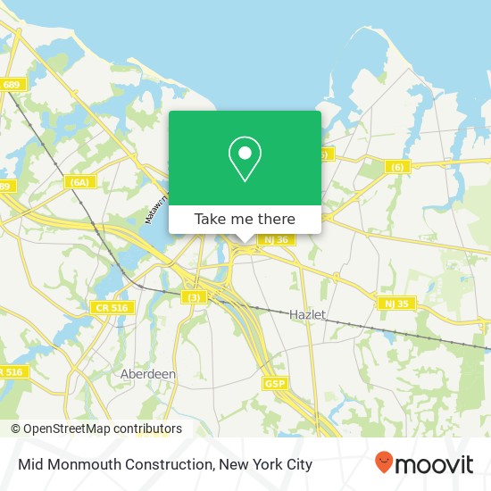 Mapa de Mid Monmouth Construction