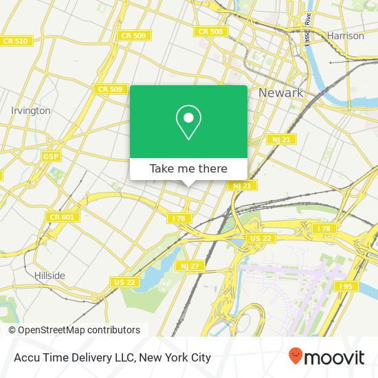 Mapa de Accu Time Delivery LLC