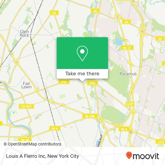 Louis A Fierro Inc map