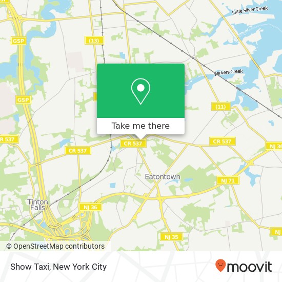 Mapa de Show Taxi
