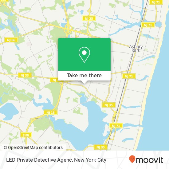 LED Private Detective Agenc map