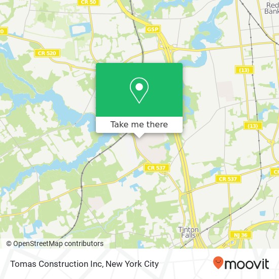 Mapa de Tomas Construction Inc