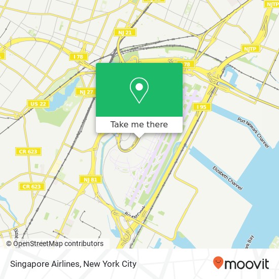 Mapa de Singapore Airlines