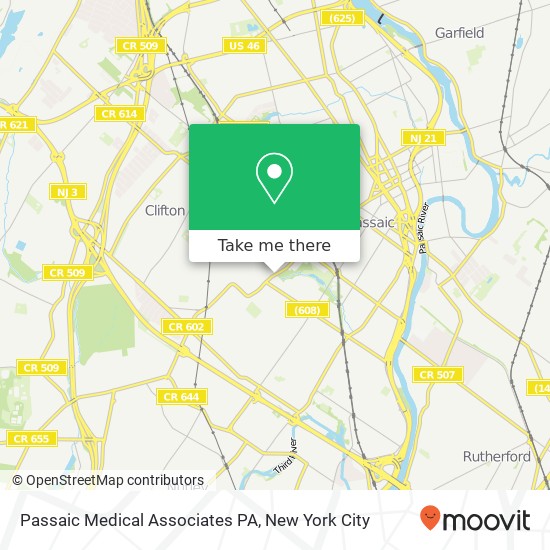 Passaic Medical Associates PA map