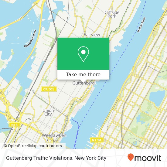 Mapa de Guttenberg Traffic Violations