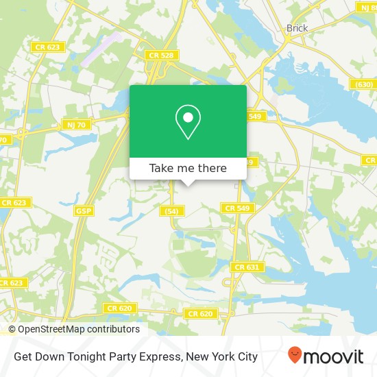 Get Down Tonight Party Express map