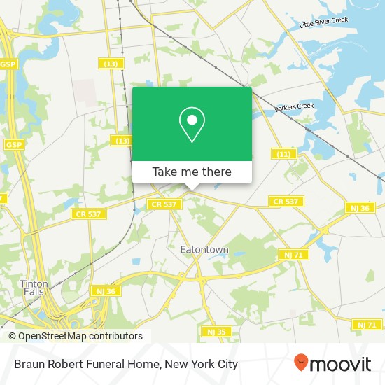 Braun Robert Funeral Home map