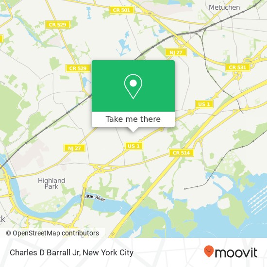 Charles D Barrall Jr map