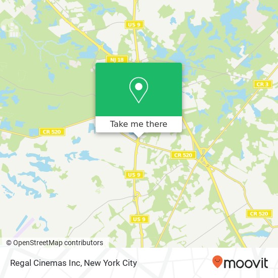 Regal Cinemas Inc map