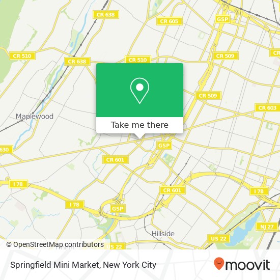 Mapa de Springfield Mini Market