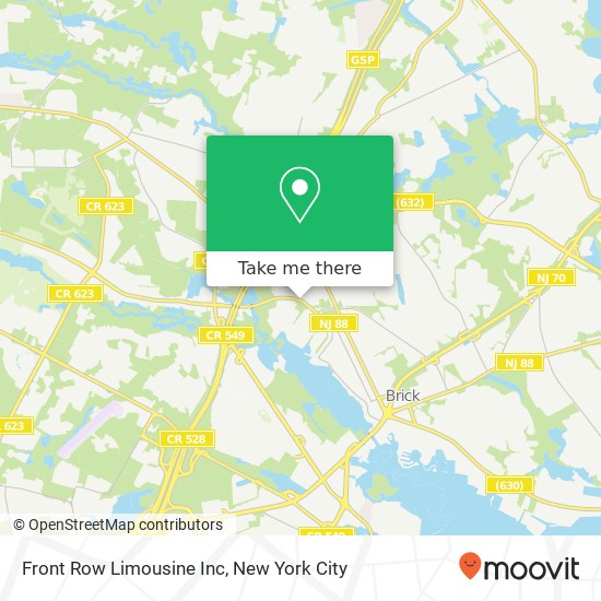 Front Row Limousine Inc map