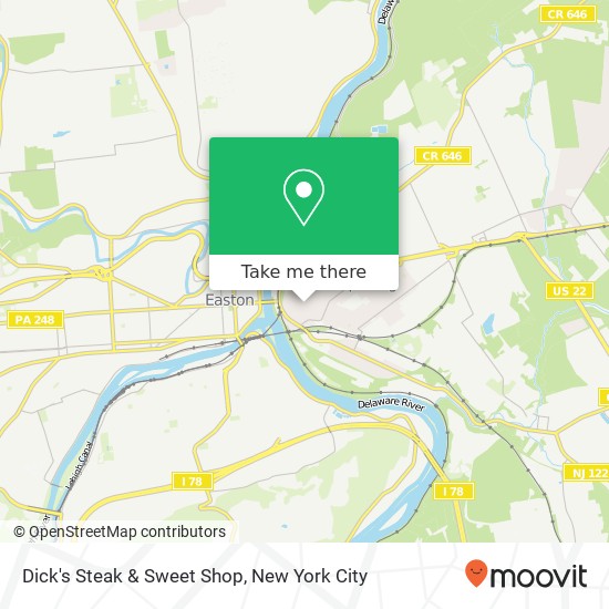 Dick's Steak & Sweet Shop map