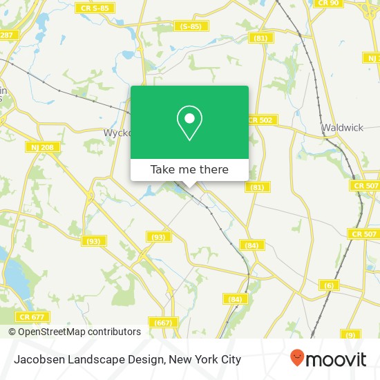 Jacobsen Landscape Design map