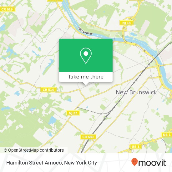 Hamilton Street Amoco map