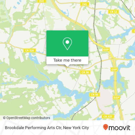 Brookdale Performing Arts Ctr map