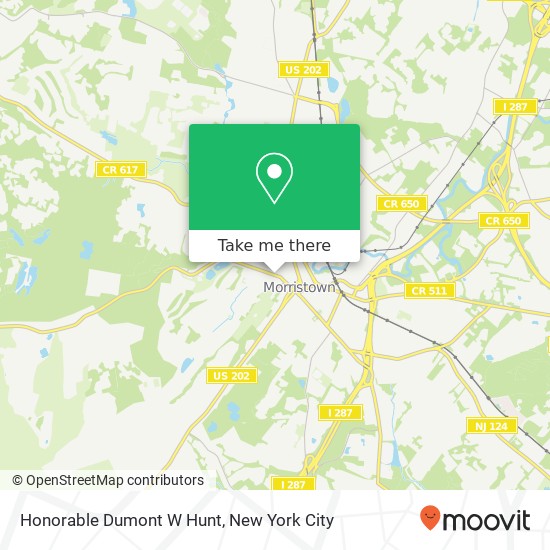 Honorable Dumont W Hunt map