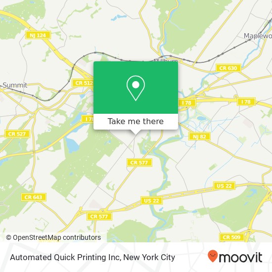 Mapa de Automated Quick Printing Inc