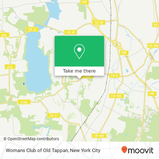 Womans Club of Old Tappan map