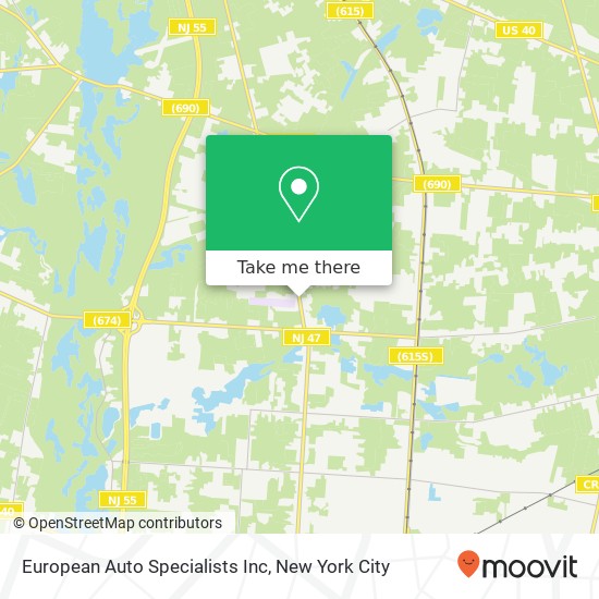 European Auto Specialists Inc map