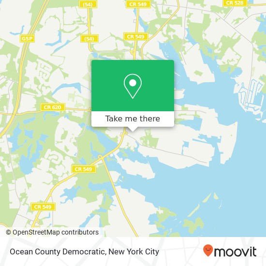 Mapa de Ocean County Democratic