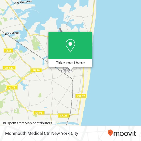 Mapa de Monmouth Medical Ctr