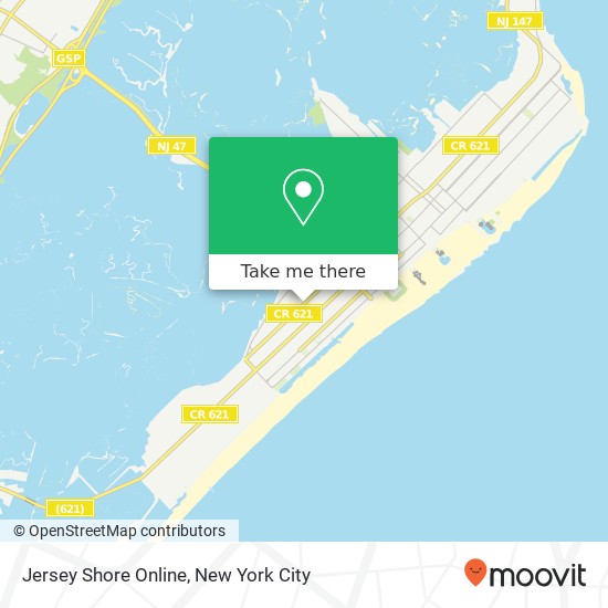 Jersey Shore Online map