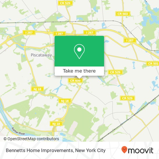 Bennetts Home Improvements map