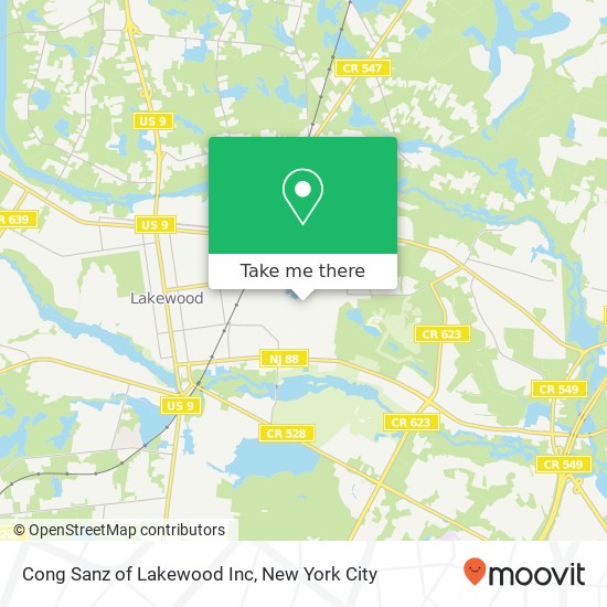 Mapa de Cong Sanz of Lakewood Inc