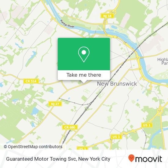 Guaranteed Motor Towing Svc map