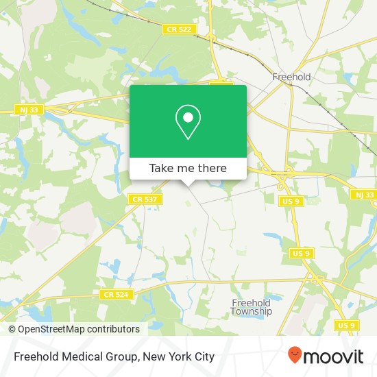 Mapa de Freehold Medical Group