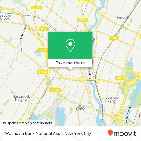 Mapa de Wachovia Bank National Assn