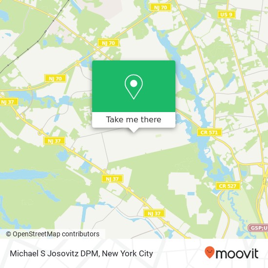 Michael S Josovitz DPM map