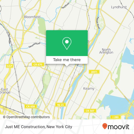 Mapa de Just ME Construction