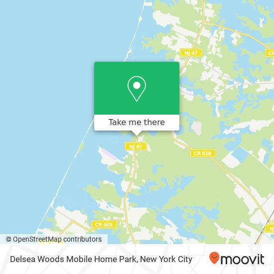 Mapa de Delsea Woods Mobile Home Park
